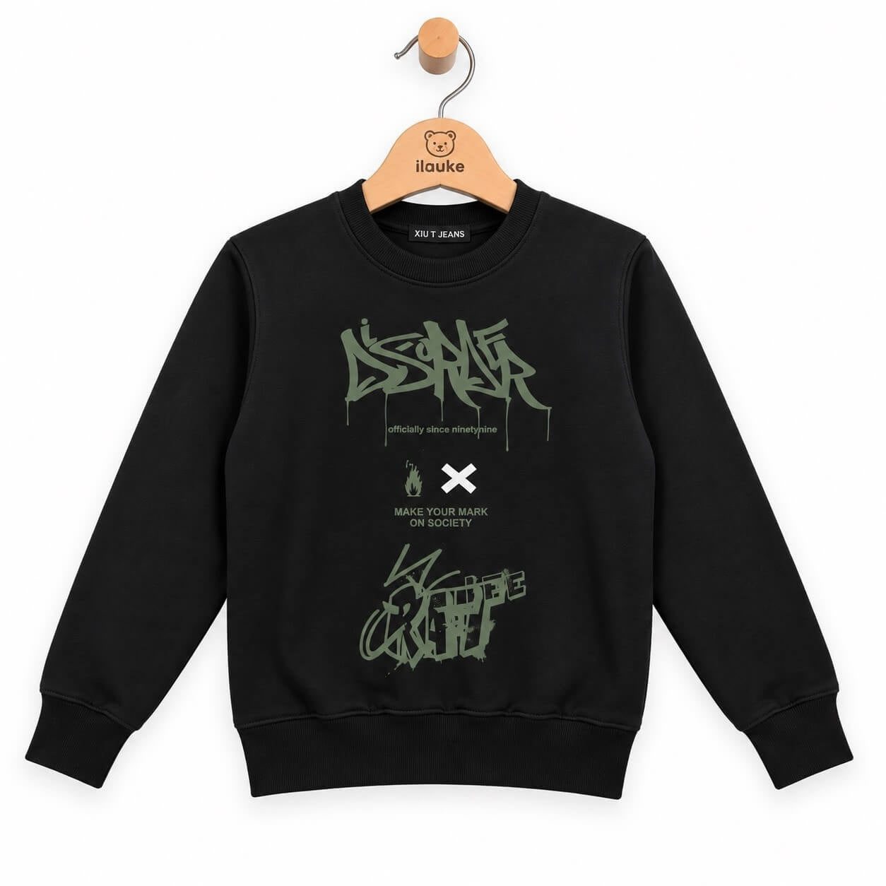 Felpa invernale Felpata Retro stampato - XOUT JEANS