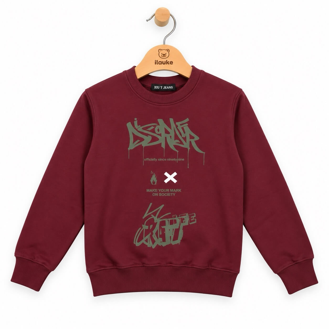 Felpa invernale Felpata Retro stampato - XOUT JEANS