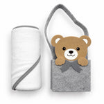 1 Set Regalo Neonato con Accappatoio Triangolo