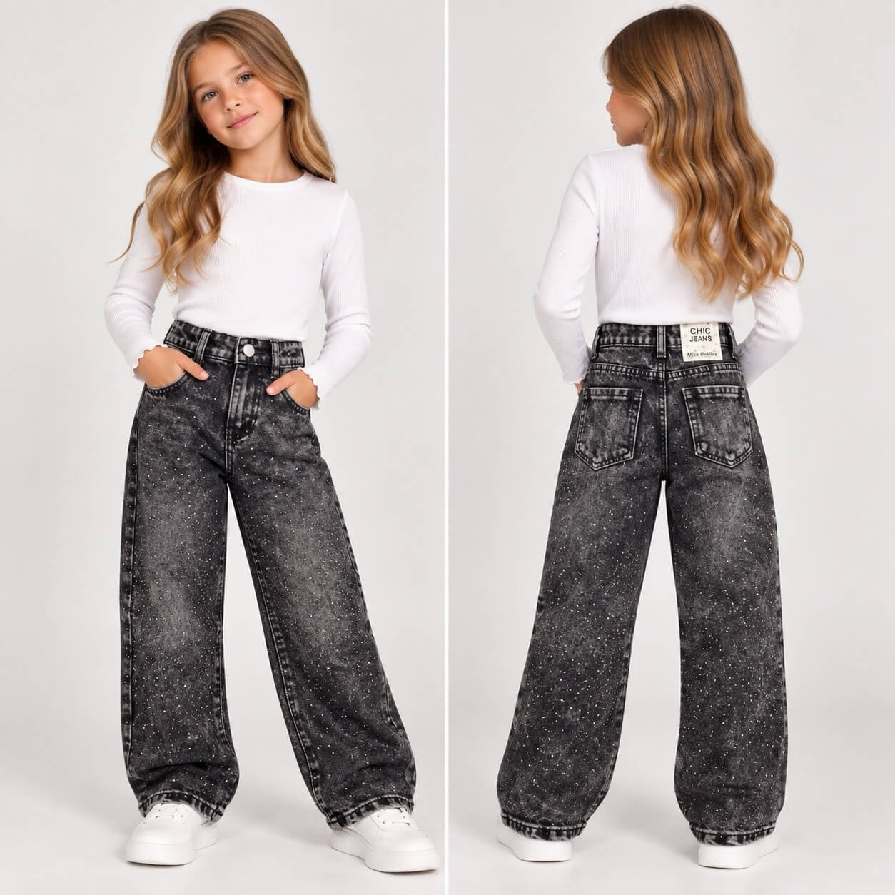 Jeans Zampa Diamonds Fronte retro