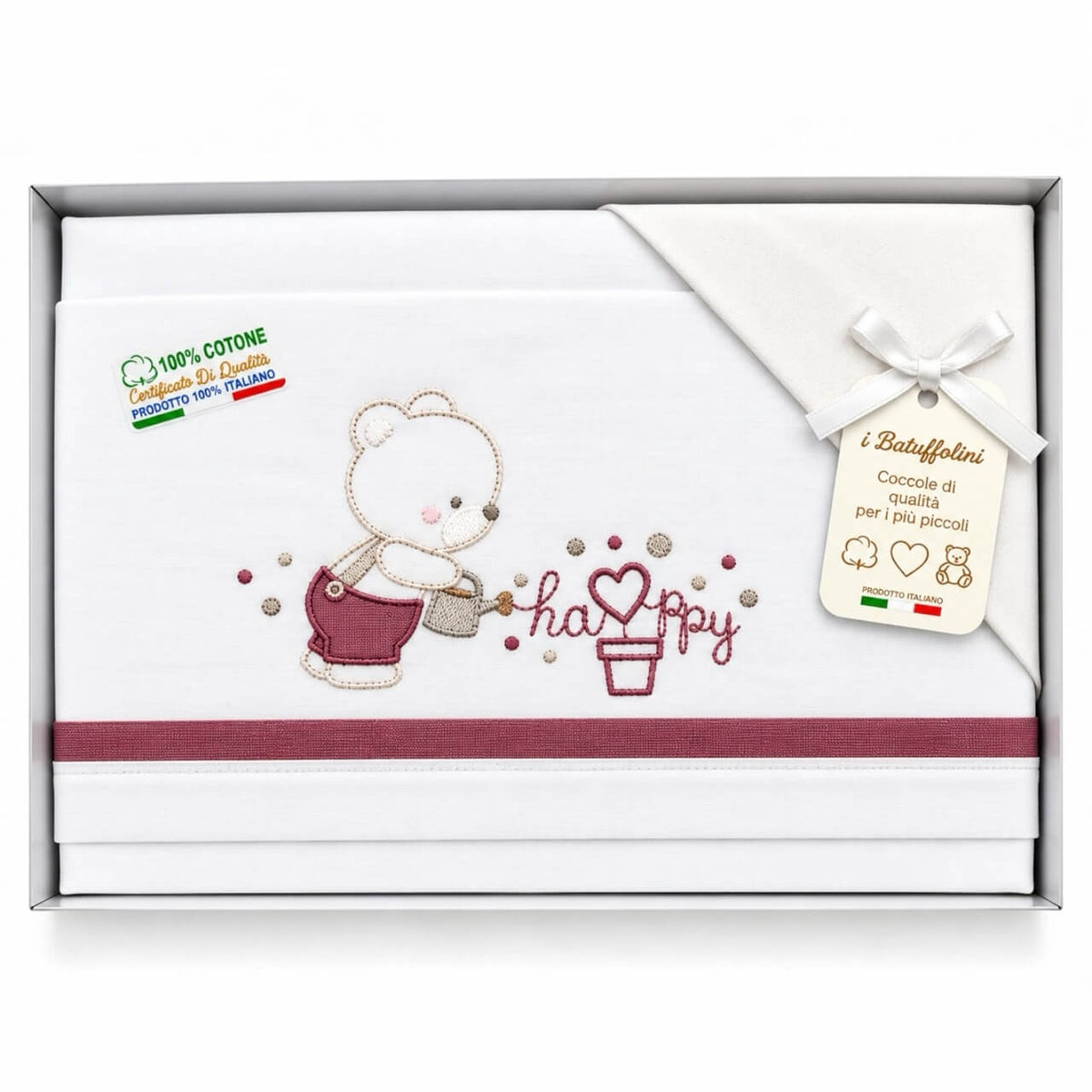 Completo Culla/Lettino Batuffolini 100% Cotone