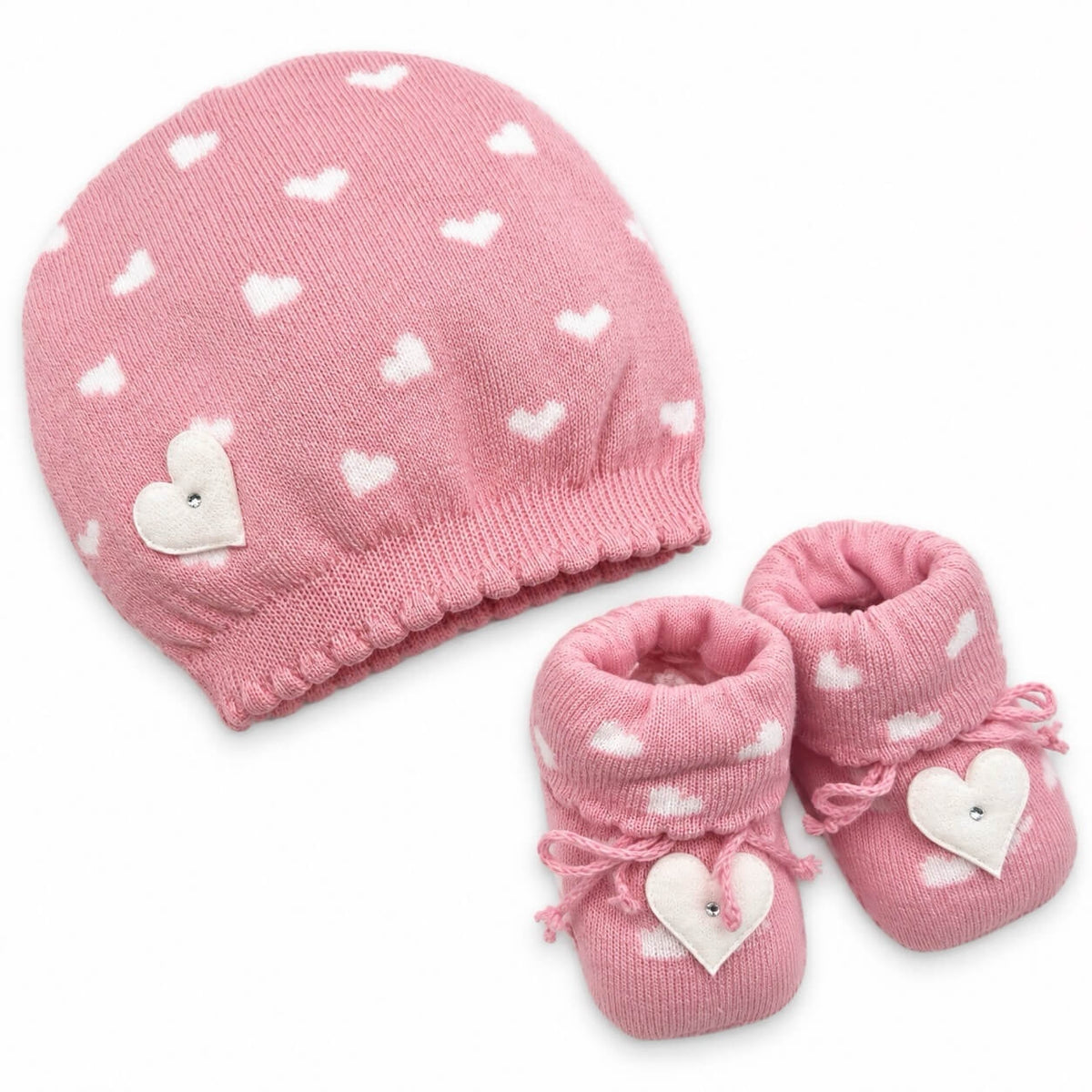 Set Cappello + scarpe in Caldo Cotone 0/6 Mesi