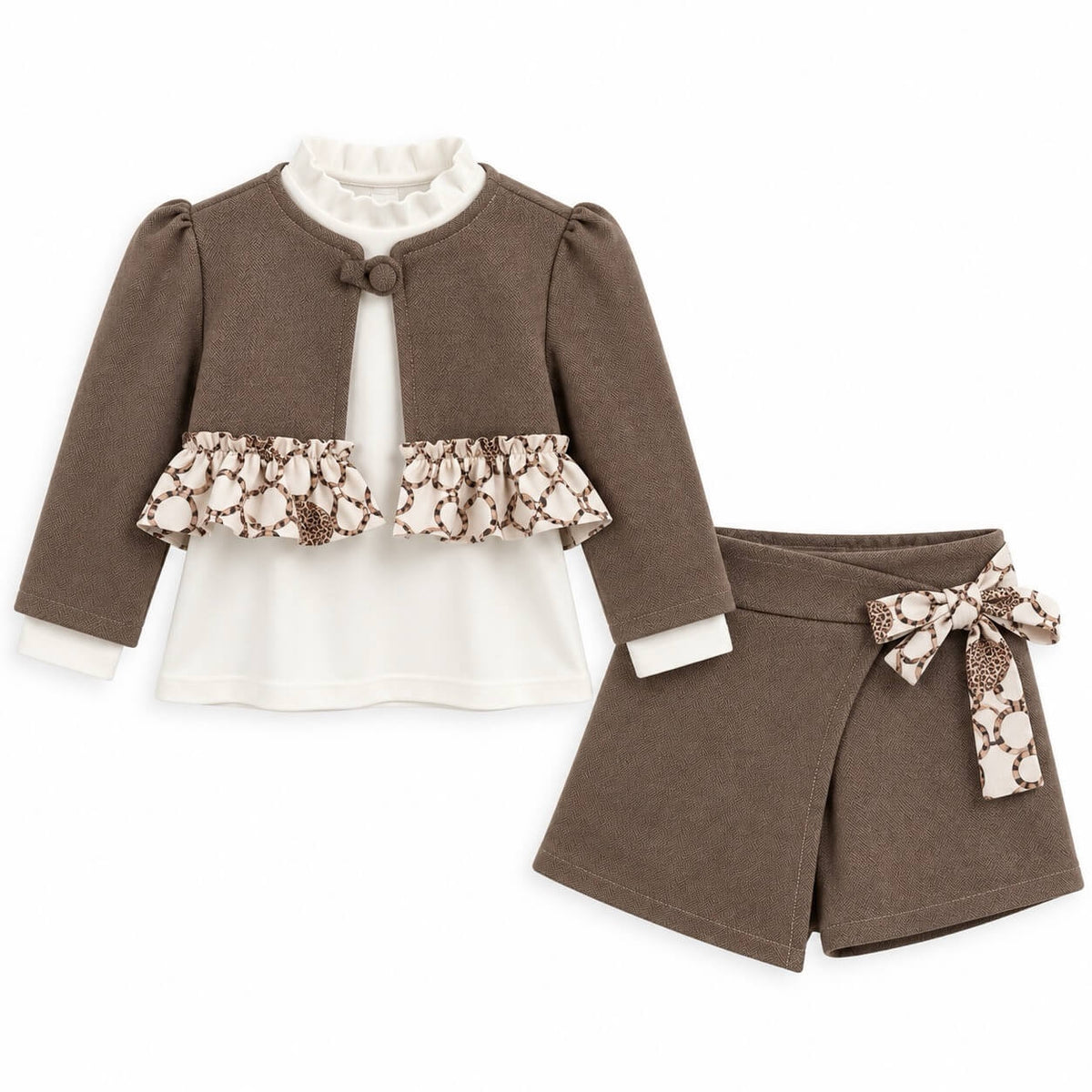 Completo 3 Pezzi Neonata Caldo Cotone - Mirisol