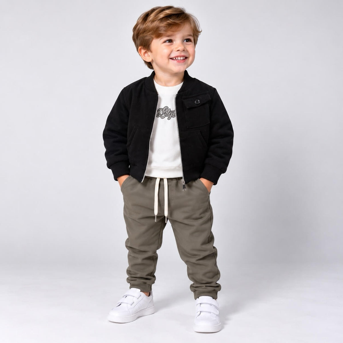 Completo neonato 3 Pezzi + Giubbbino Camosciato