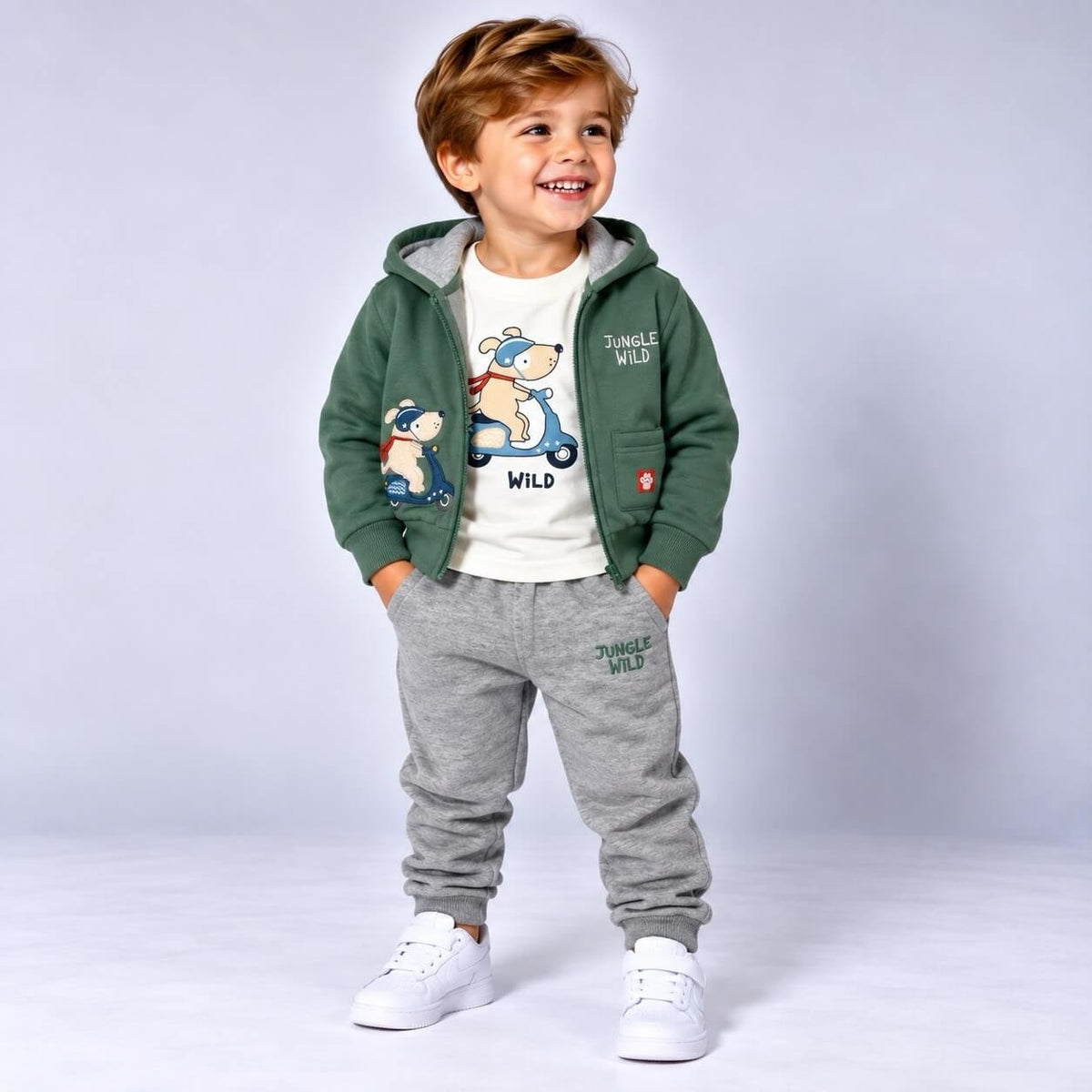 Tuta 3 Pezzi Felpata Neonato