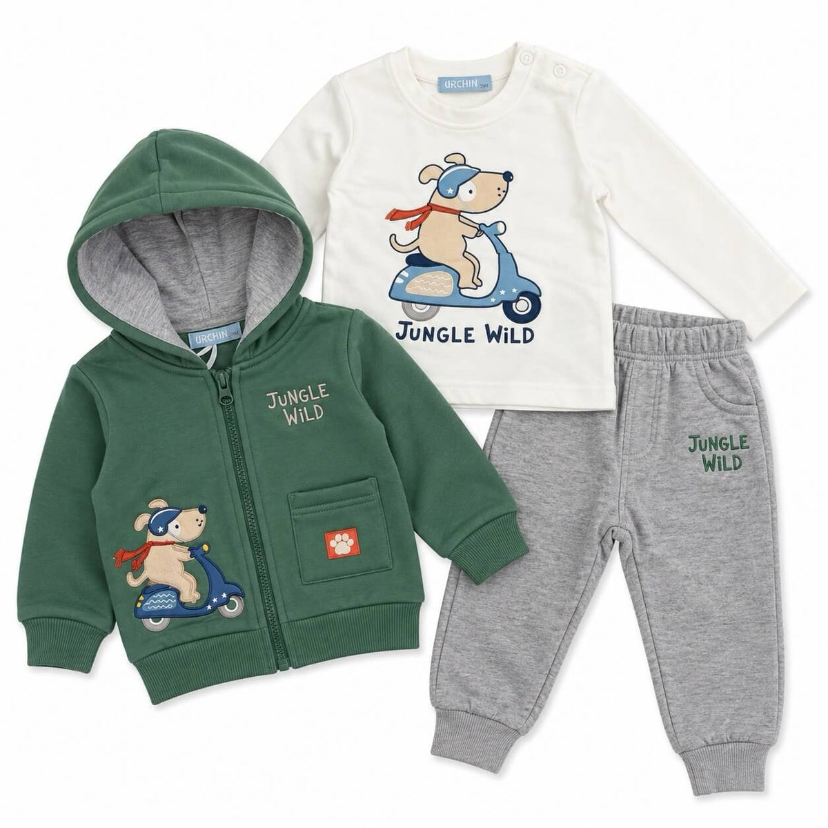 Tuta 3 Pezzi Felpata Neonato