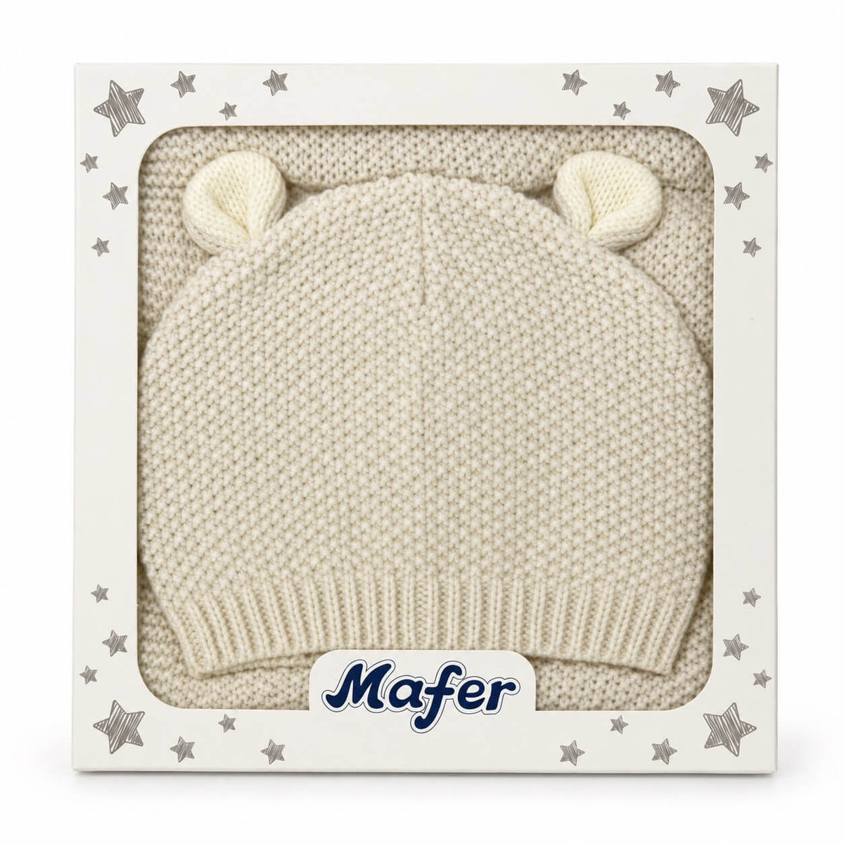 Completo Cappello + Scialle in Misto Lana