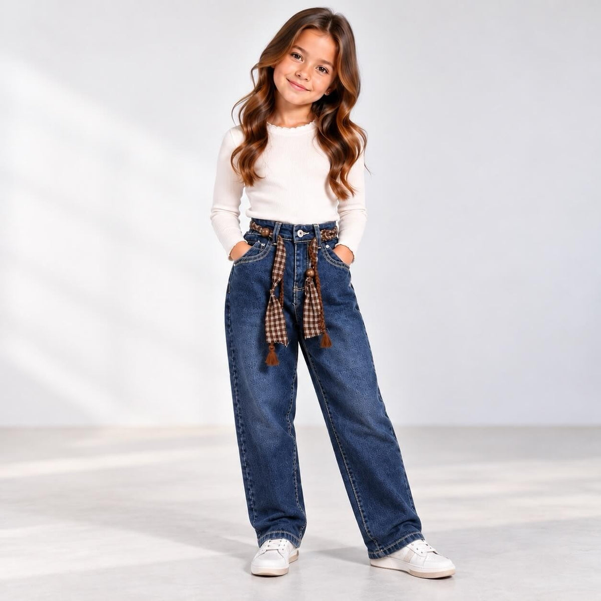 Jeans balloon Diamonds Avanti e Indietro bambina
