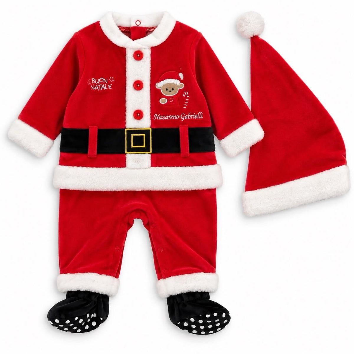 Tutina ciniglia Natalizia Babbo Natale Neonato
