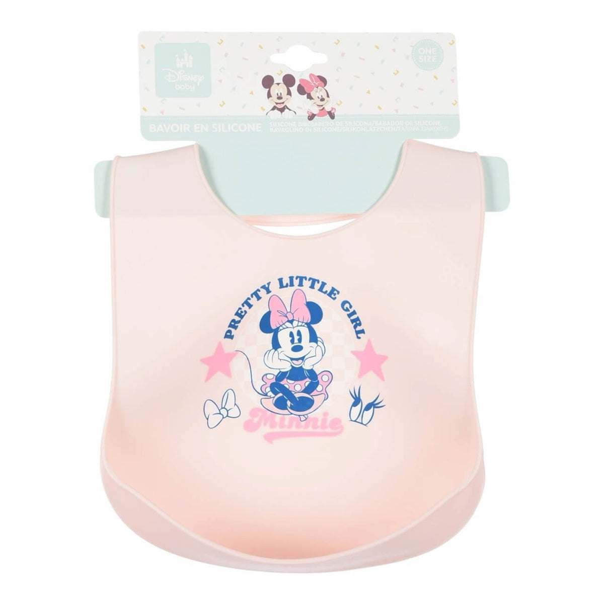 Bavetta in Silicone con Tasca Raccoglipappa – Disney Minnie