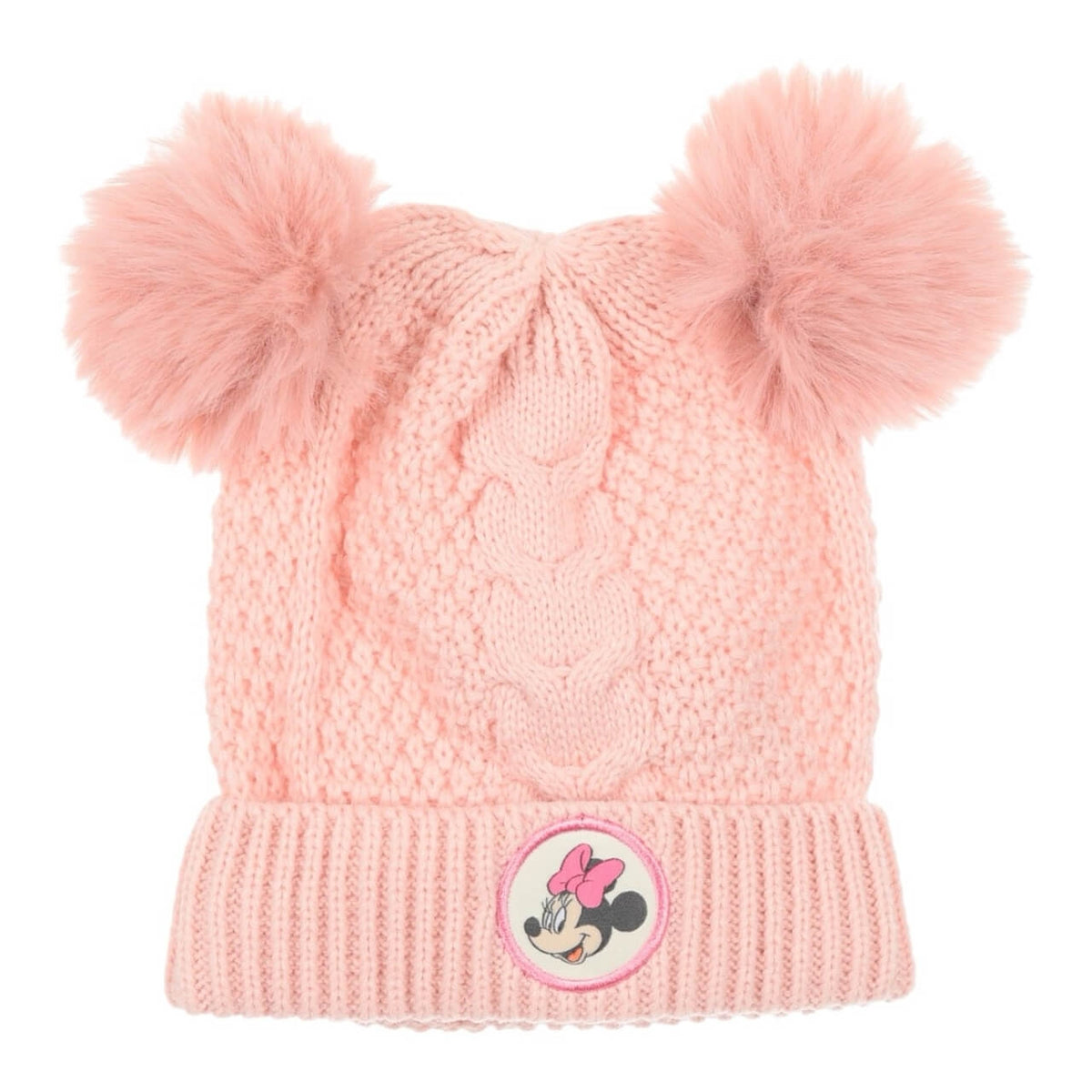 Cappello Bambina in Maglia con Doppio Pompon – Disney Minnie