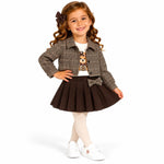 Completo Bambina Stile College con Gonna a Pieghe – Dafny