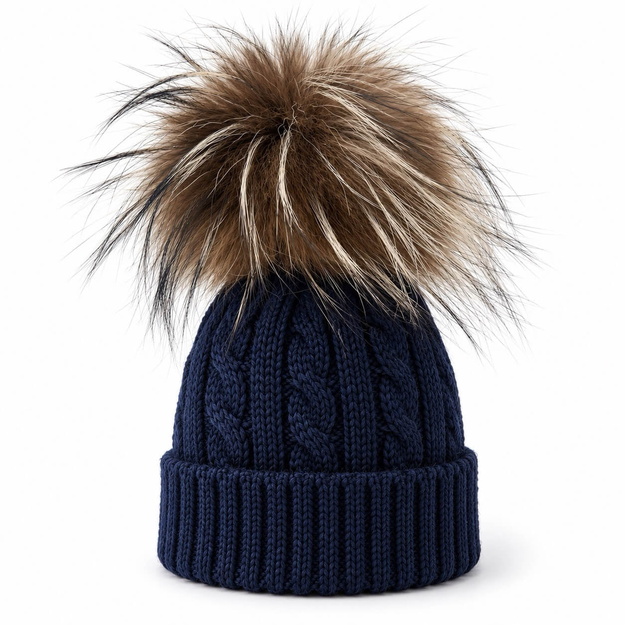 Cappello in Misto Lana PopPon in Volpe