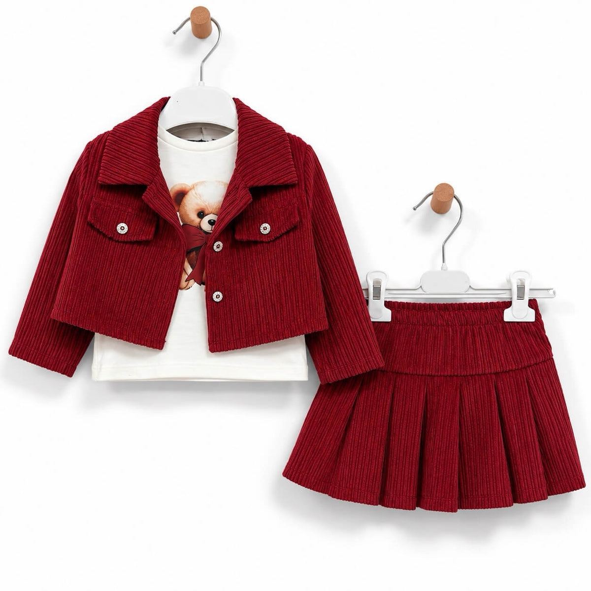 Completo Bimba 3 Pezzi Effetto Velluto a Coste – DFY