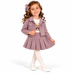 Completo Bimba 3 Pezzi Effetto Velluto a Coste – DFY