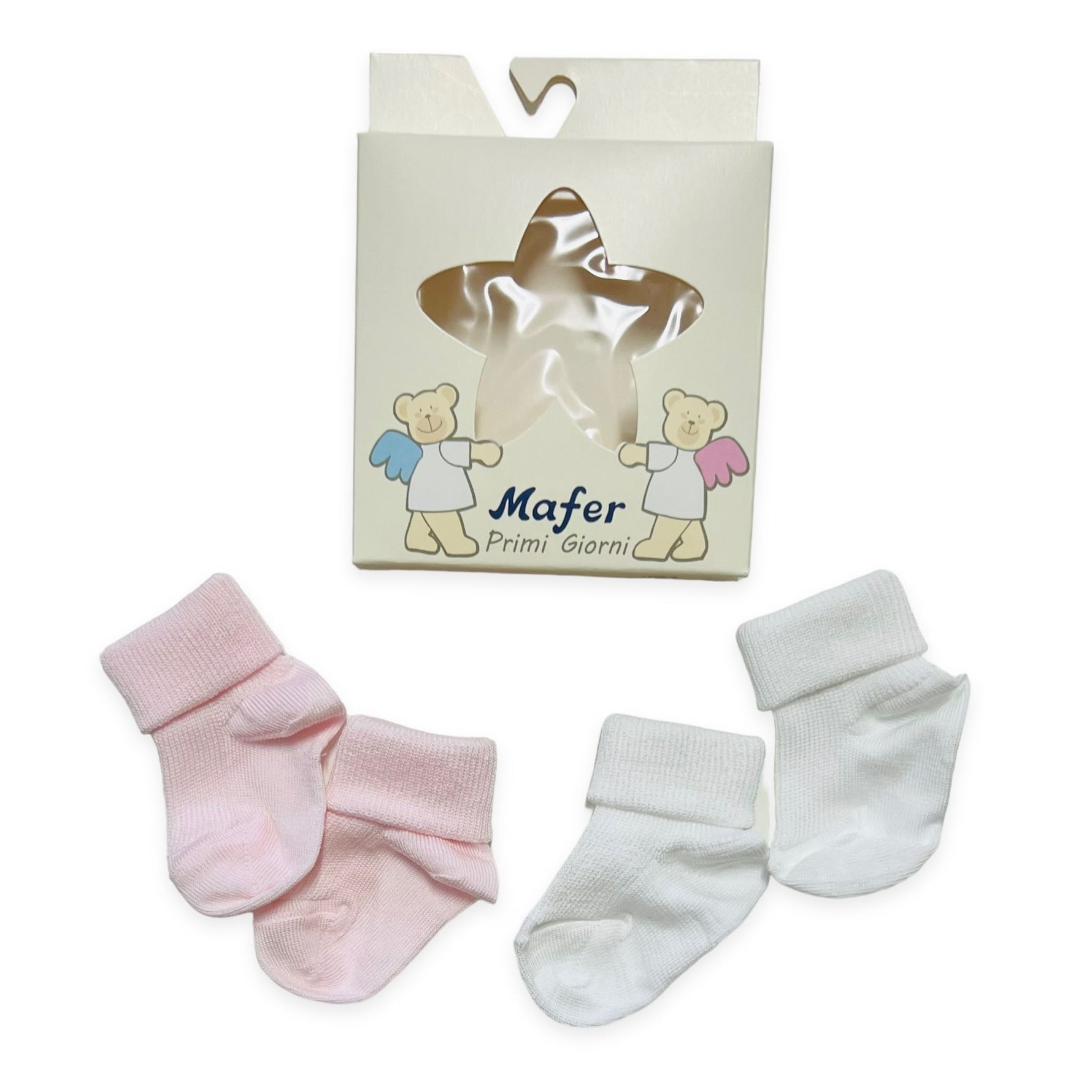 2 Calzini Cotone 0/3 Mesi - Mstore016