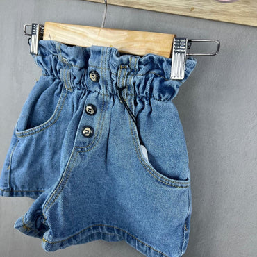 Shorts a Caramella di Jeans Neonata - Mstore016