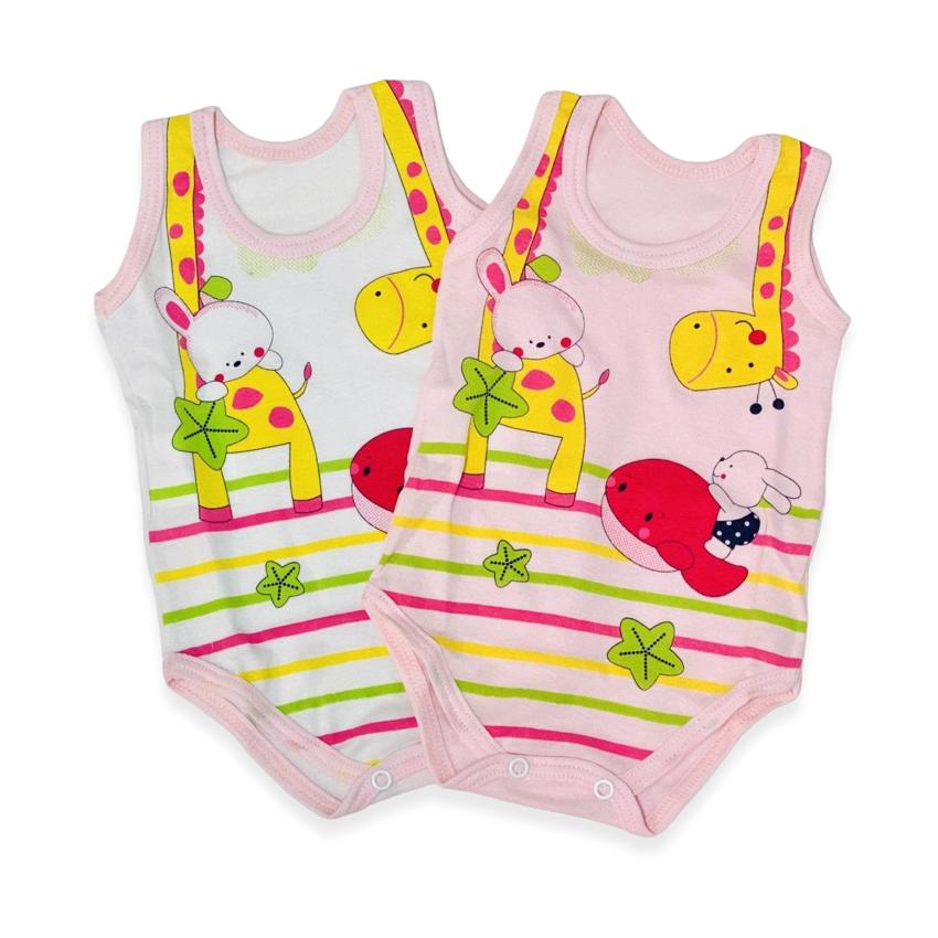 2 Body Canotta 100% Cotone Pastello 3 colori - Mstore016 - Body Intimi - Pastello