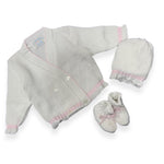 Set Golfino+Scarpette+Cappello in Cotone 0/6 Mesi - Mstore016