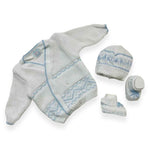 Set Golfino+Scarpette+Cappello in Cotone 0/6 Mesi - Mstore016