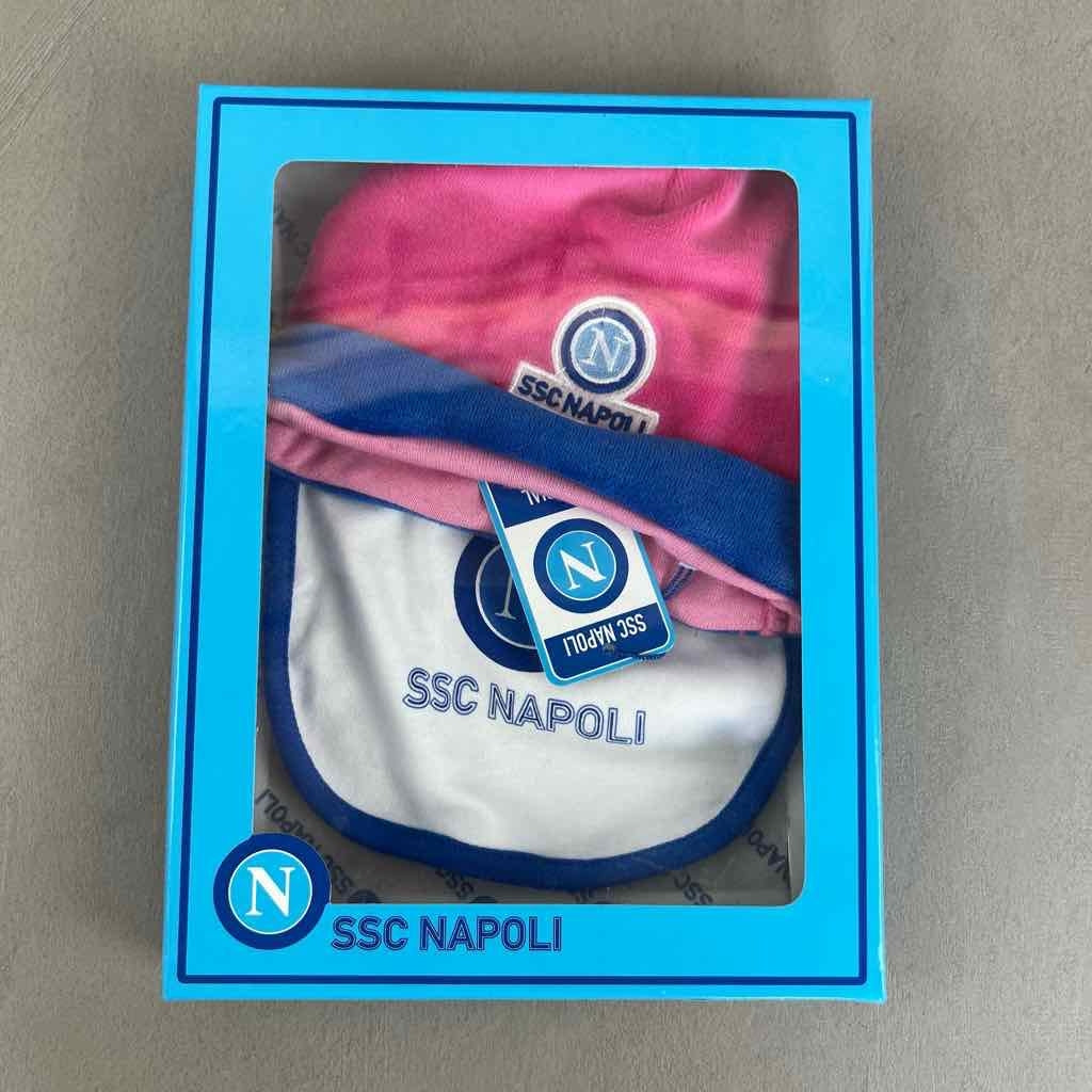 Set Cappello+Bavetta in ciniglia SSC Napoli 0/3 mesi - Mstore016