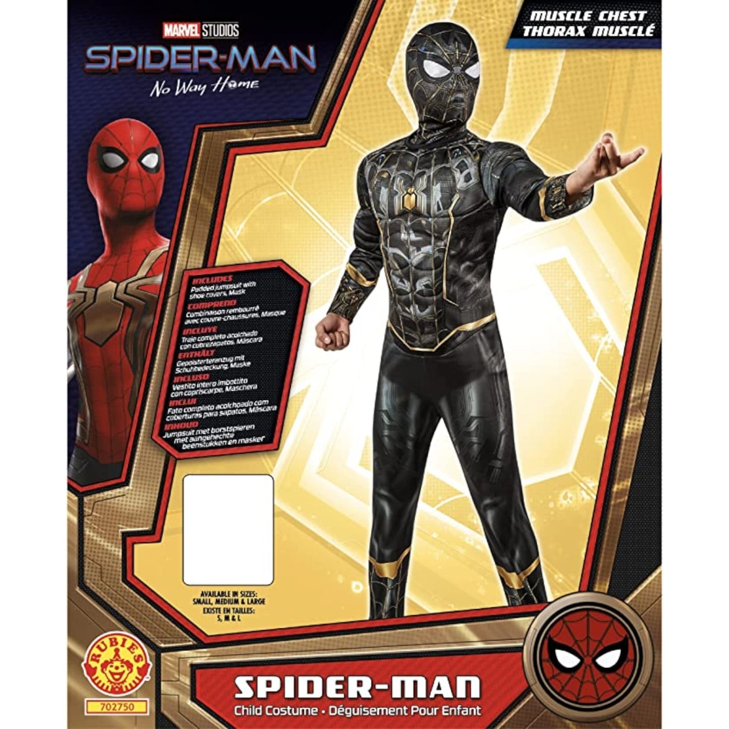 Costume Spider-Man 3 Nero Deluxe