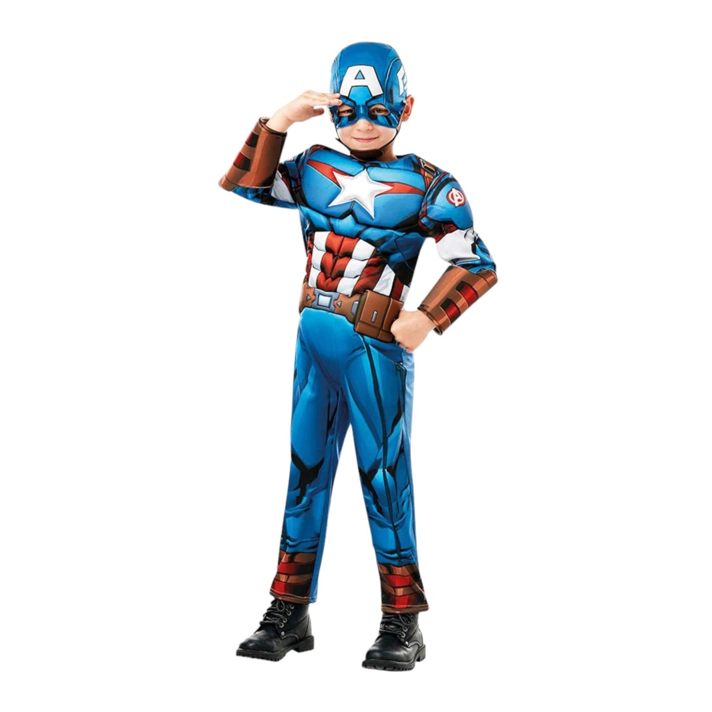 Costume Capitan America Con Muscoli