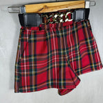 Shorts Bimba Flanella Scozzese con cintura