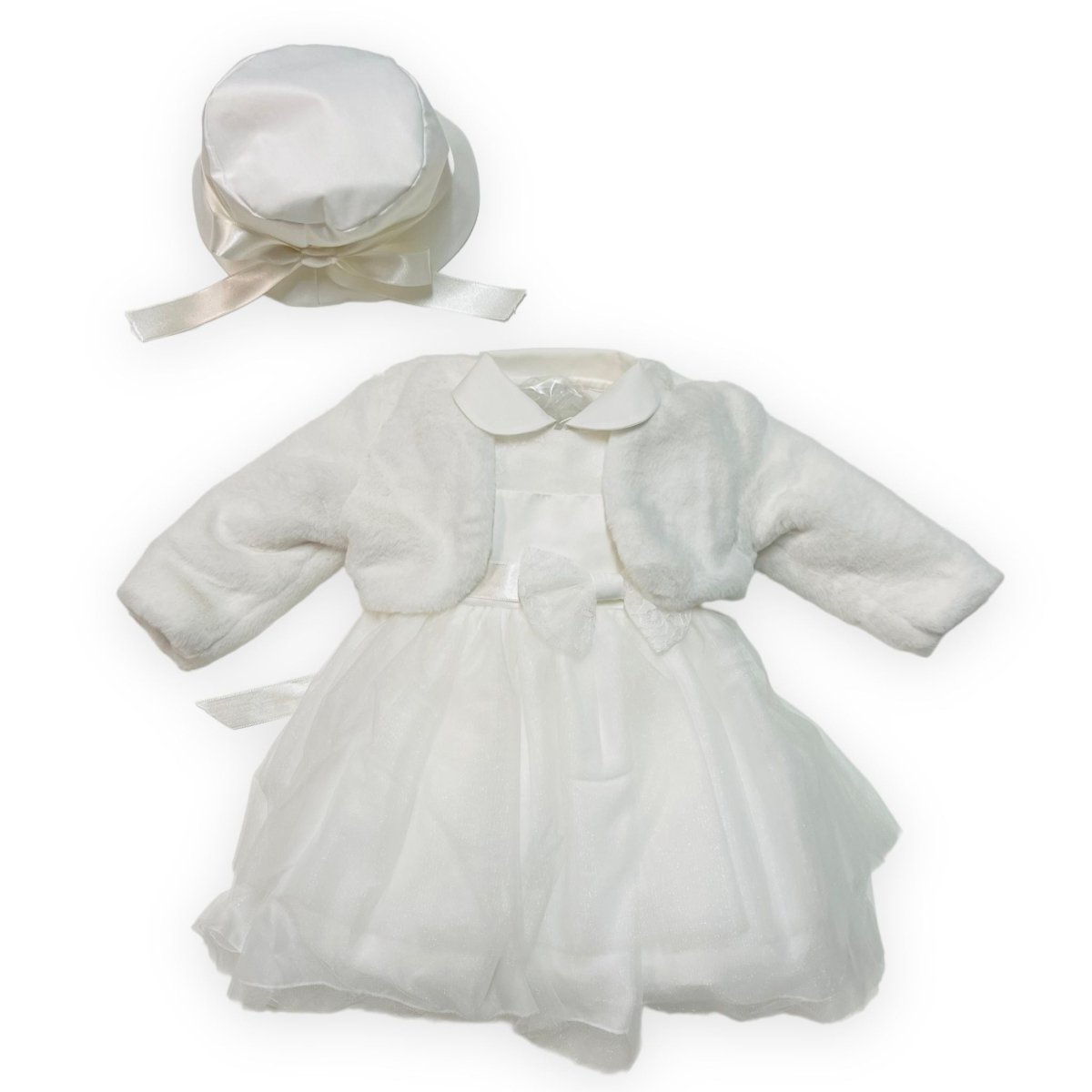 Set Completo Neonata Bambina 3 Pezzi In Maglia Con Cappottino E Copricapo, Rosa Spagnolo, Carrozzina - Foto 6