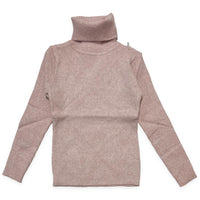 Maglione Glitter collo alto - Mstore016 - maglione bimba - Pink Baby