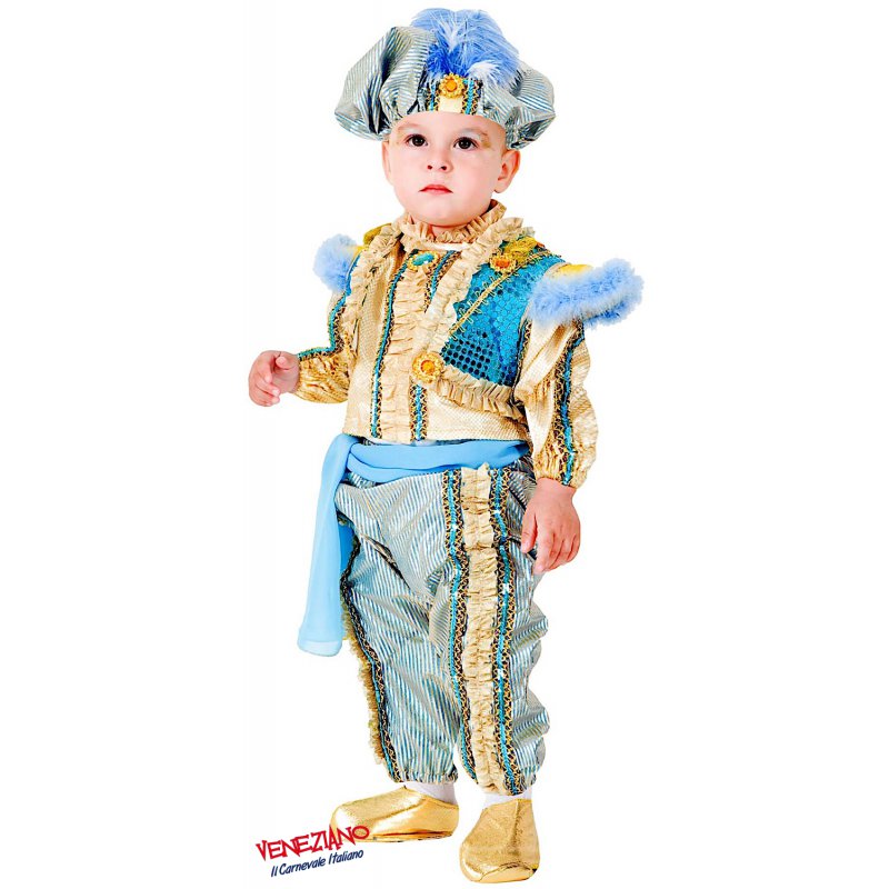 Costume vestito di carnevale Pierino per bambino da 4 a 6 anni