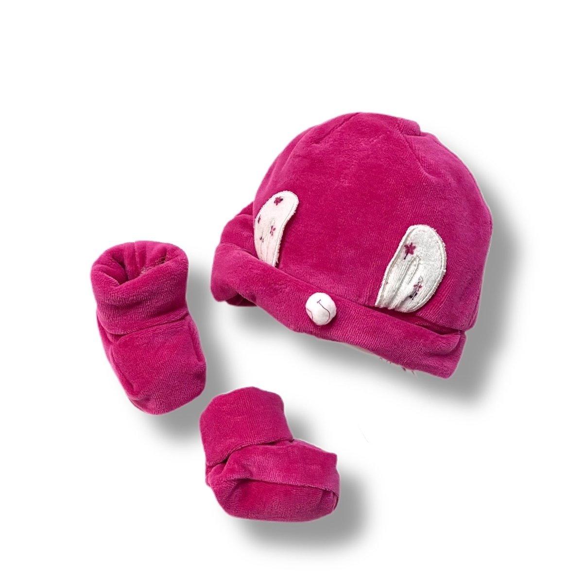 Set Cappello+Scarpe in ciniglia Pastello 0/3 Mesi - Mstore016 - Set neonata - Pastello