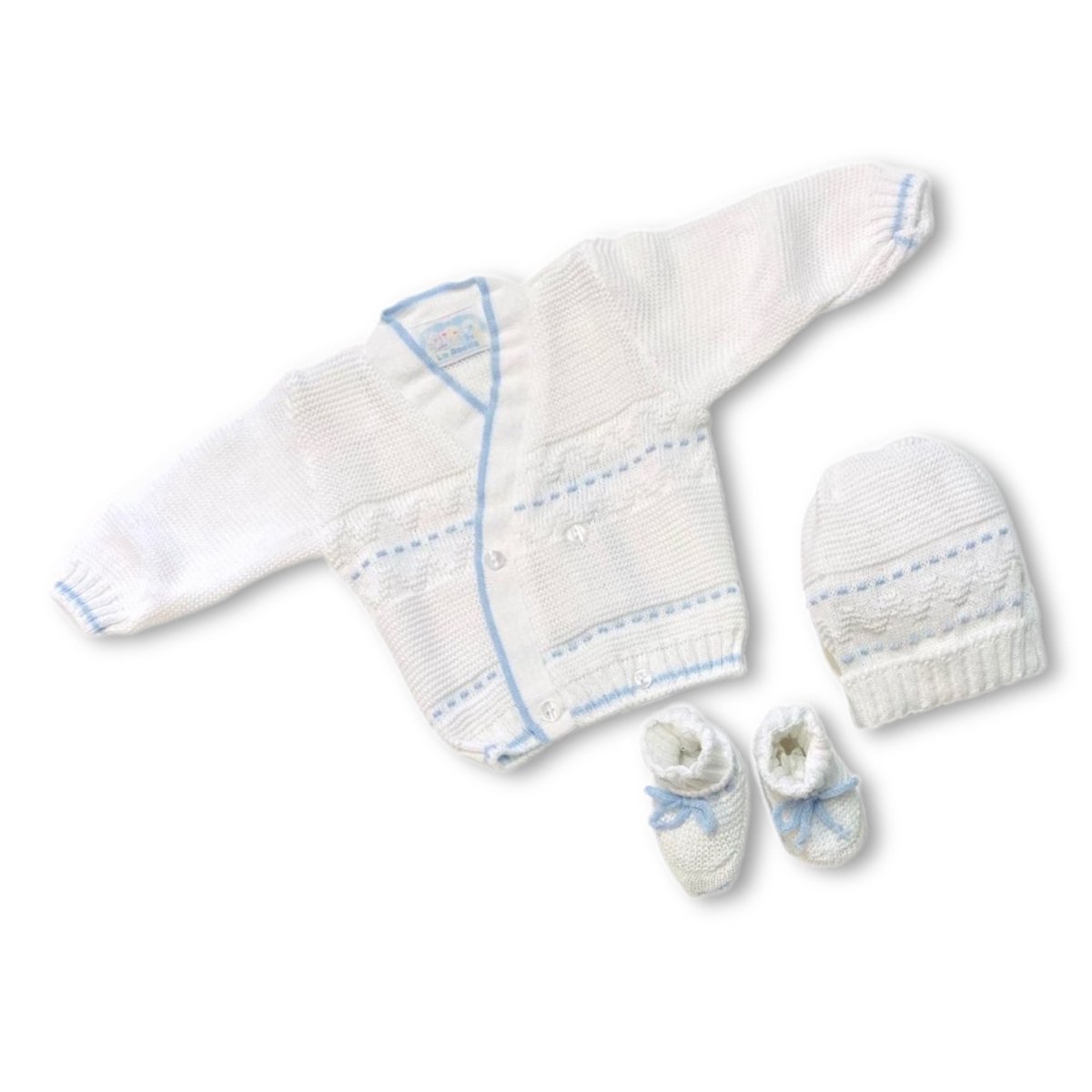 Set Golfino+Scarpette+Cappello in Cotone 0/6 Mesi - Mstore016 - Golfino - La Rocca