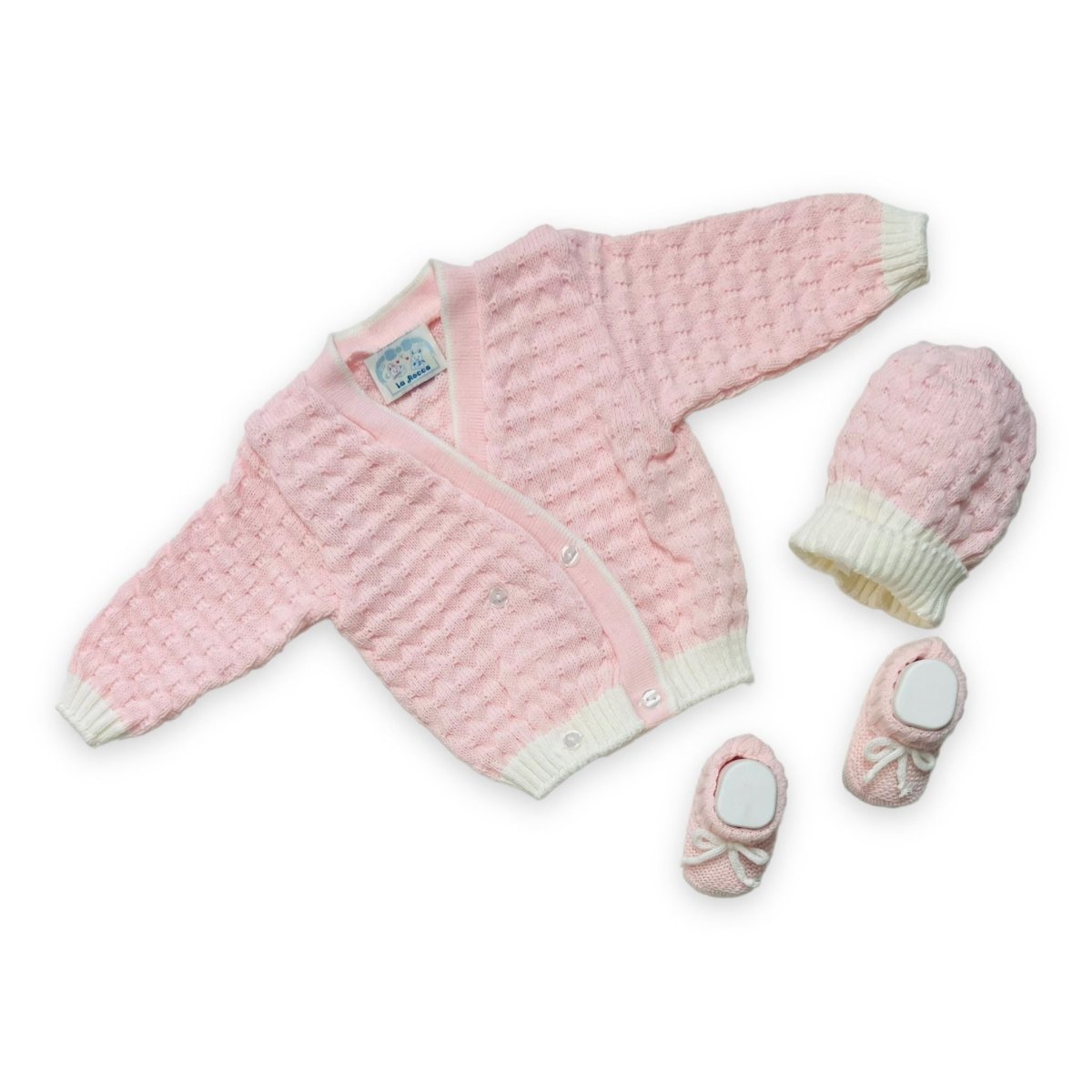 Set Golfino+Scarpette+Cappello in Misto Lana 0/6 Mesi - Mstore016 - Golfino - La Rocca