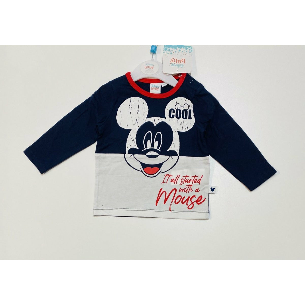 T-shirt neonato Disney 100% Cotone - Mstore016