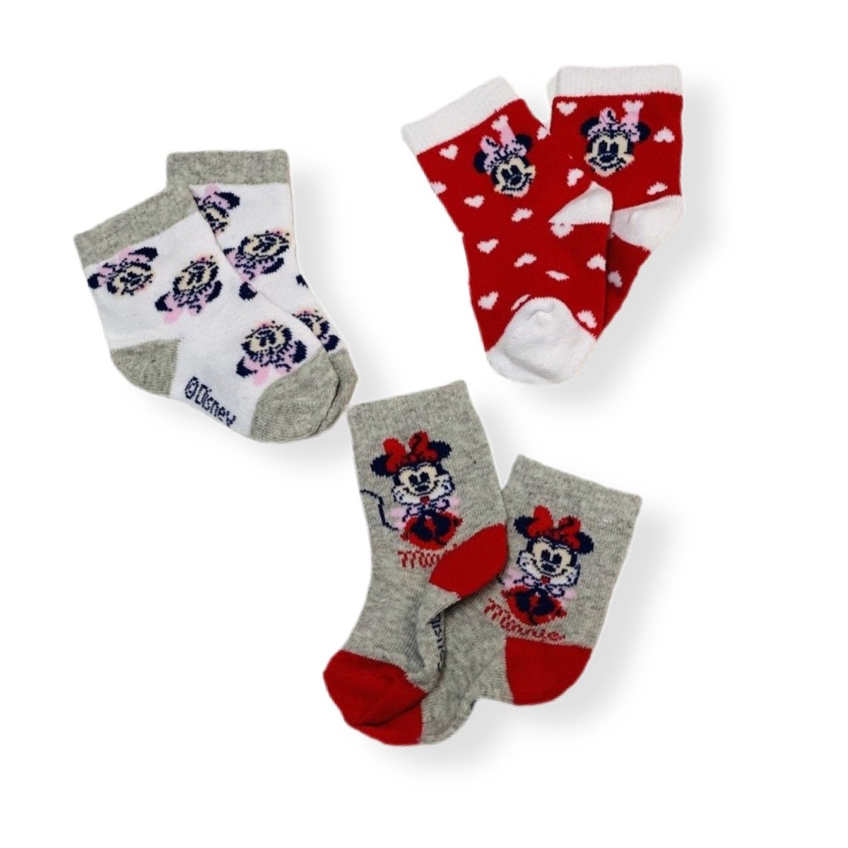 Tris calzini Disney Minnie - Mstore016 - Tris calzini Disney - Disney